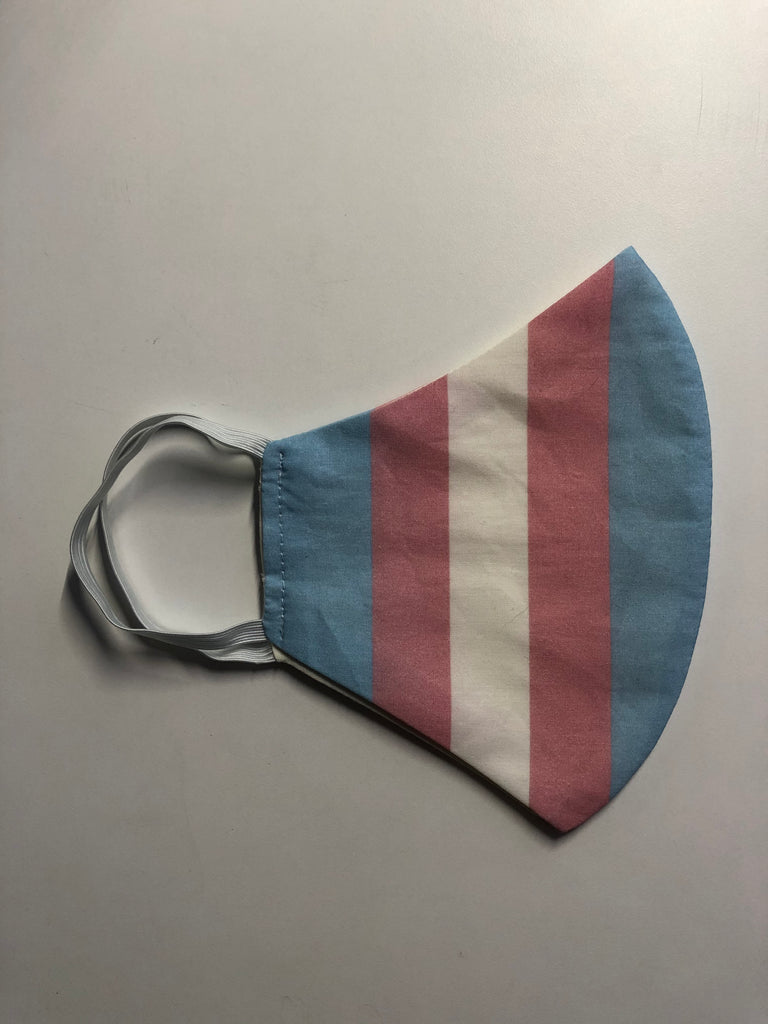 Trans Flag Face Covering