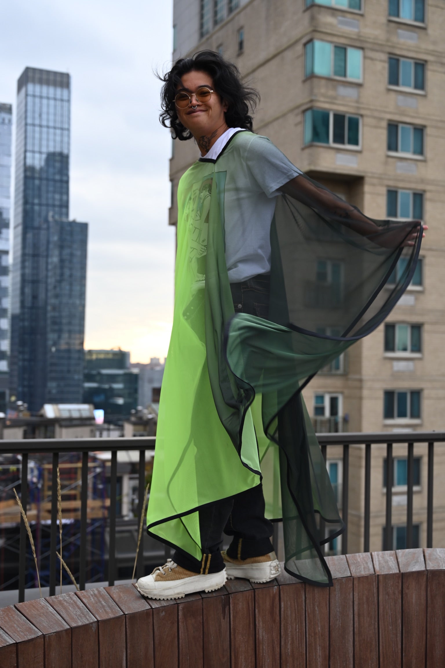 Neon Green Ombre Kaftan