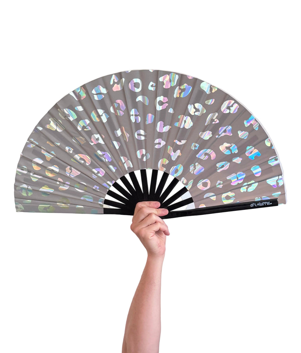 Leopard Print Reflective Fan