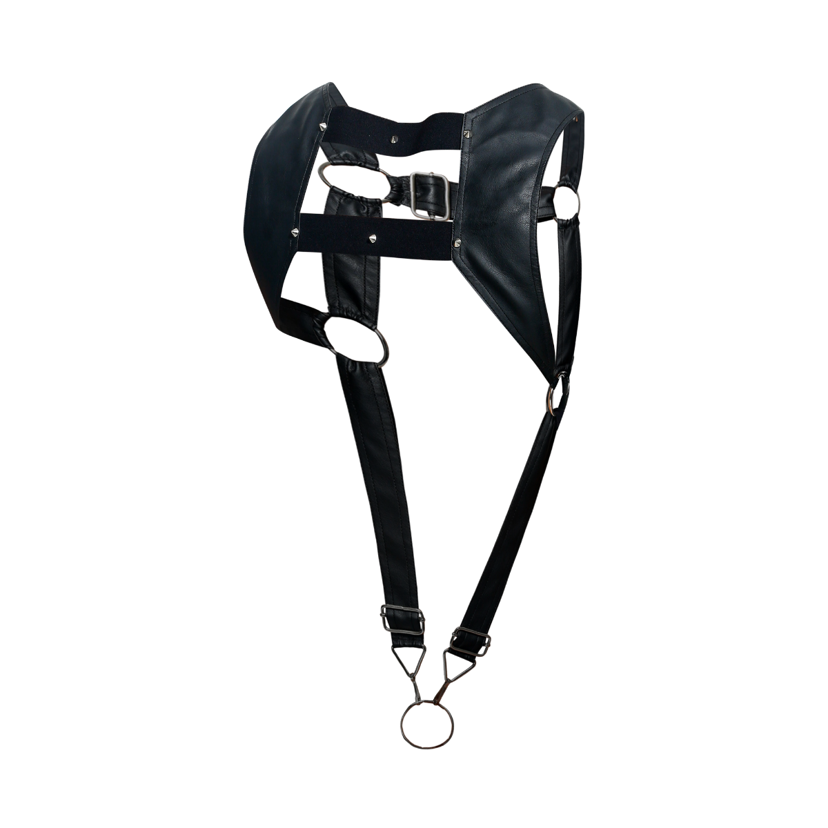 DNGEON Croptop Cockring Harness VON MOB: Schwarz / OS