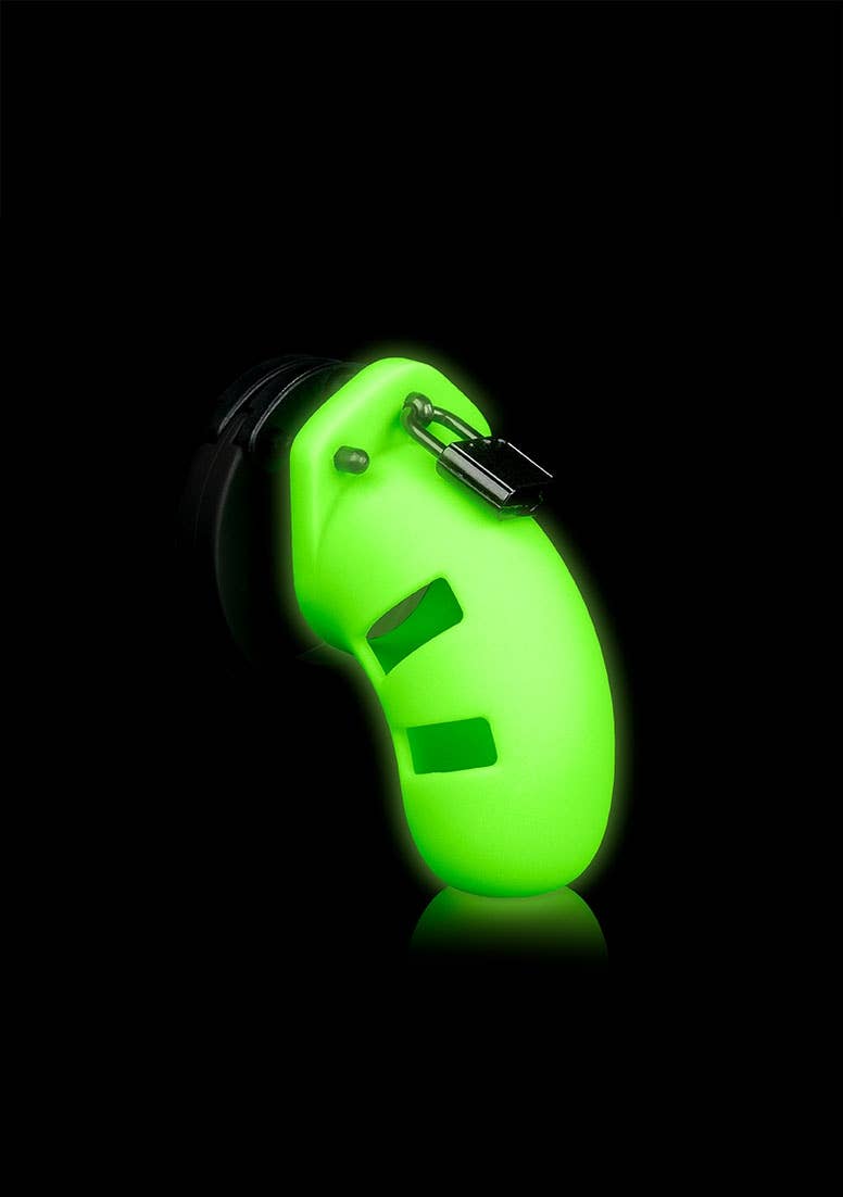 Model 20 Cock Cage - 3,5'' - Glow In The Dark: Neon Green/Black