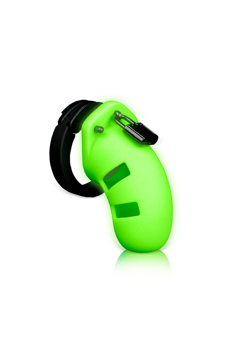 Model 20 Cock Cage - 3,5'' - Glow In The Dark: Neon Green/Black