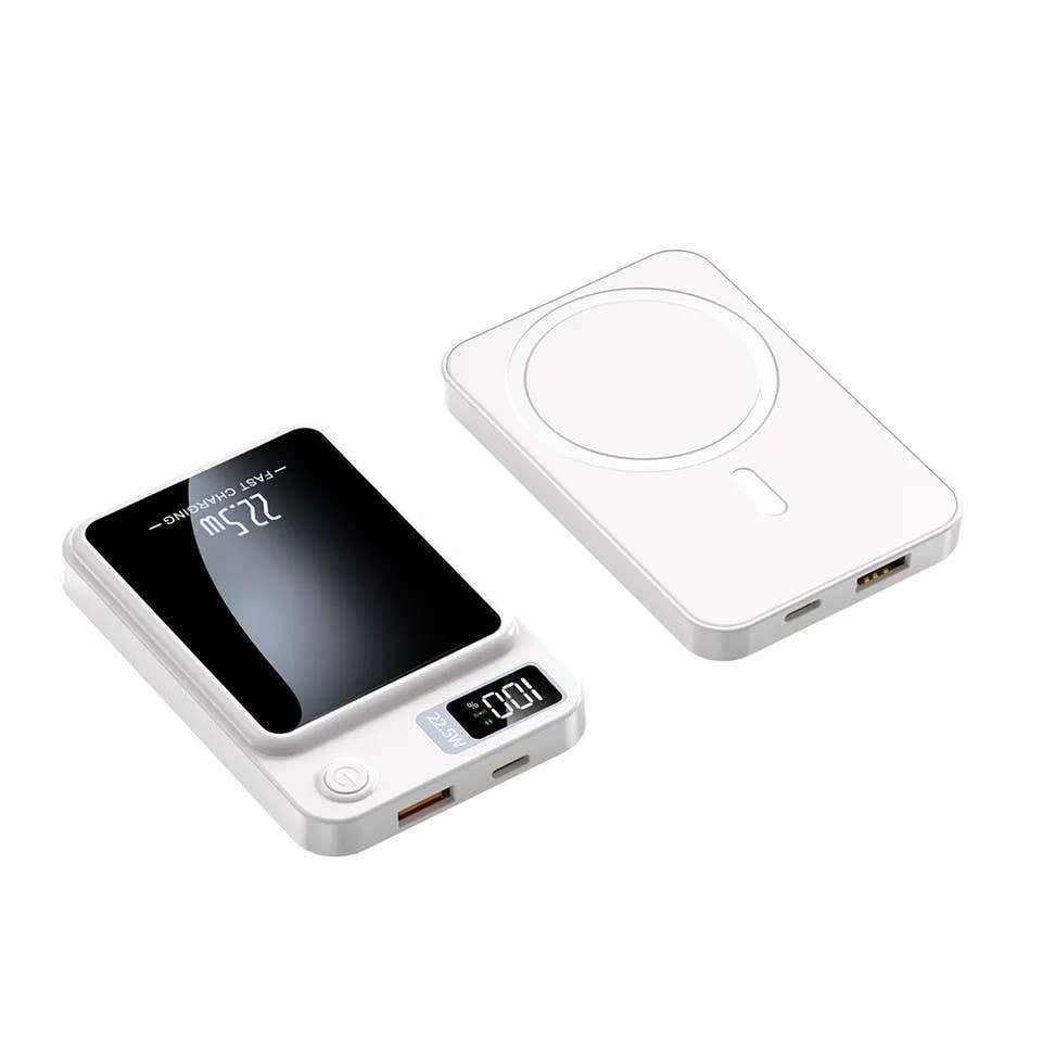 10,000 mAh Wireless Charging Power Bank: Black