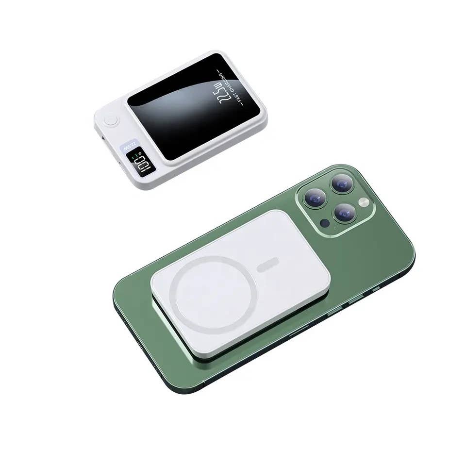 10,000 mAh Wireless Charging Power Bank: Black