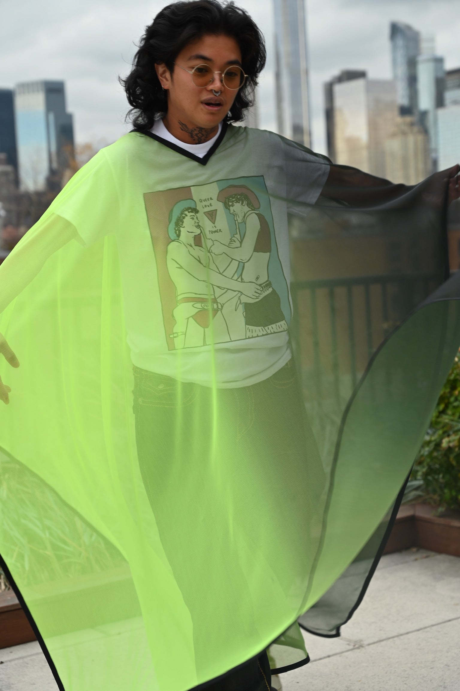 Neon Green Ombre Kaftan