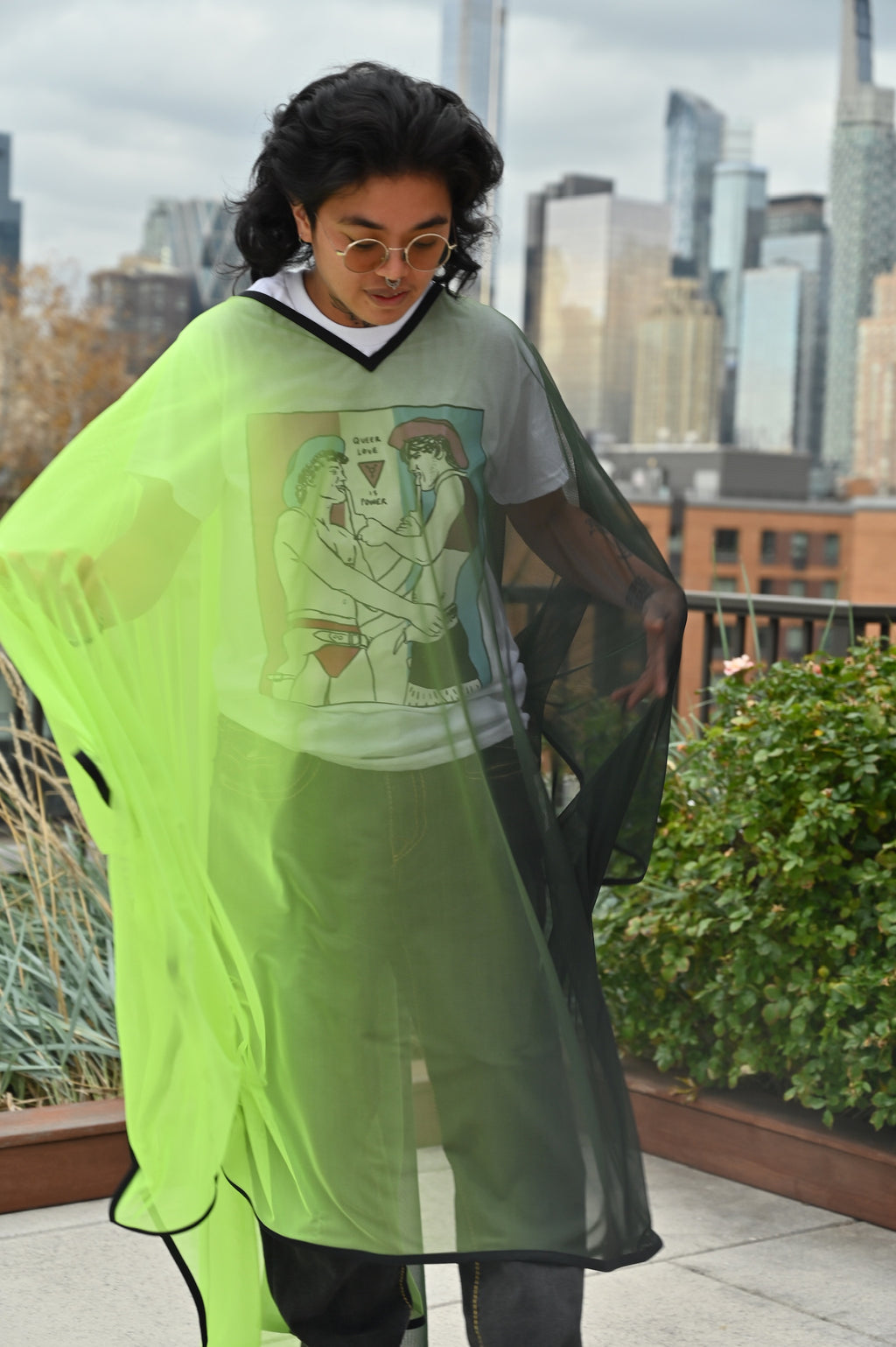 Neon Green Ombre Kaftan