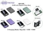 10,000 mAh Wireless Charging Power Bank: Black