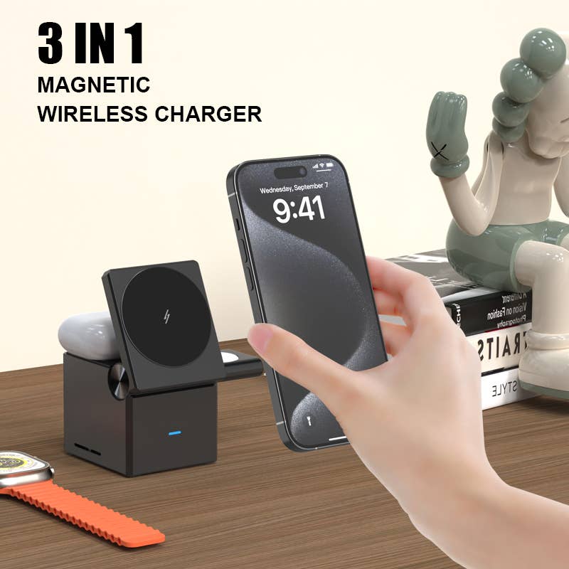 3 in 1 Wireless Magnetic Charger