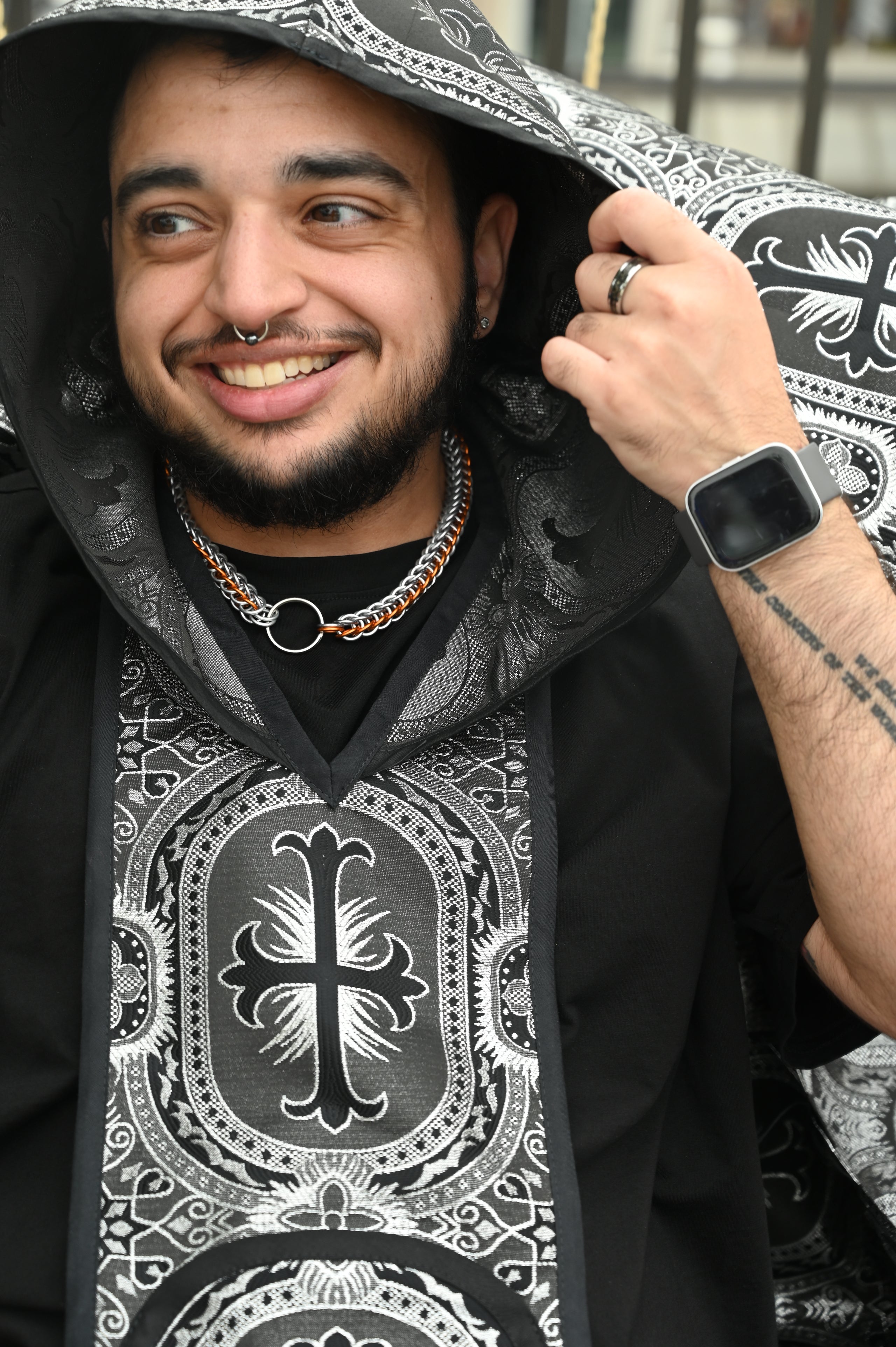 Mini Silver Brocade Tunic