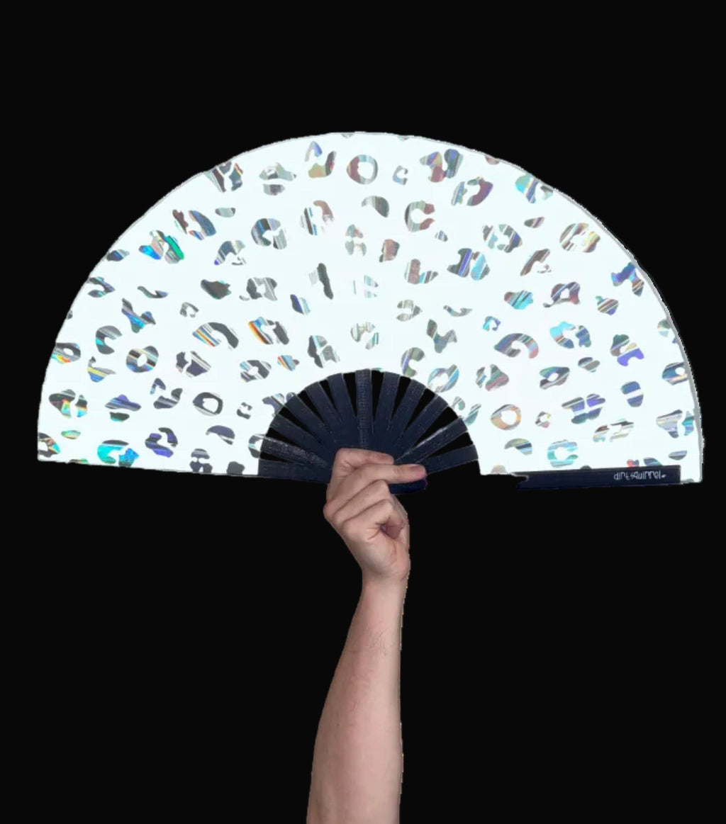Leopard Print Reflective Fan
