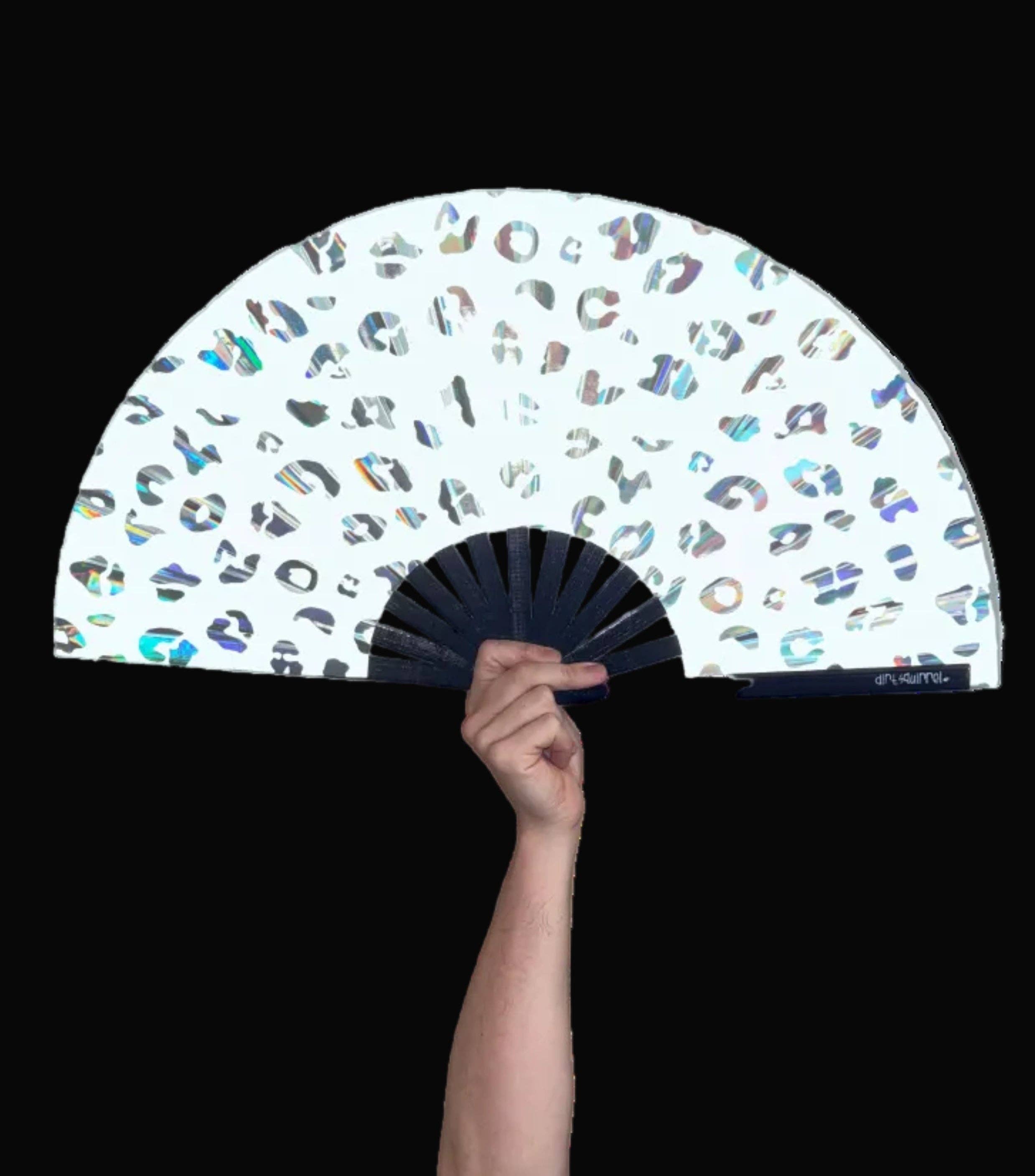 Leopard Print Reflective Fan