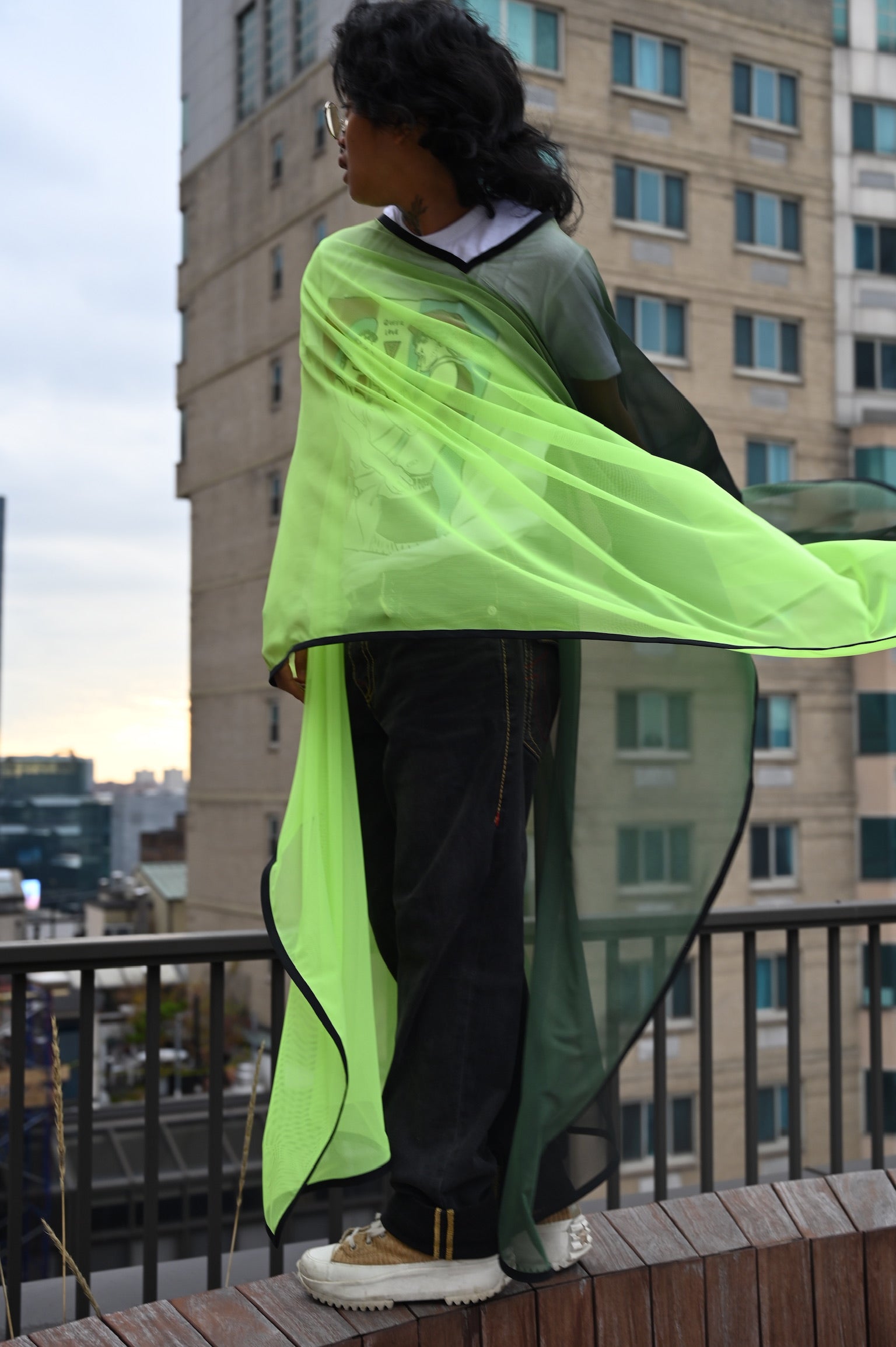 Neon Green Ombre Kaftan