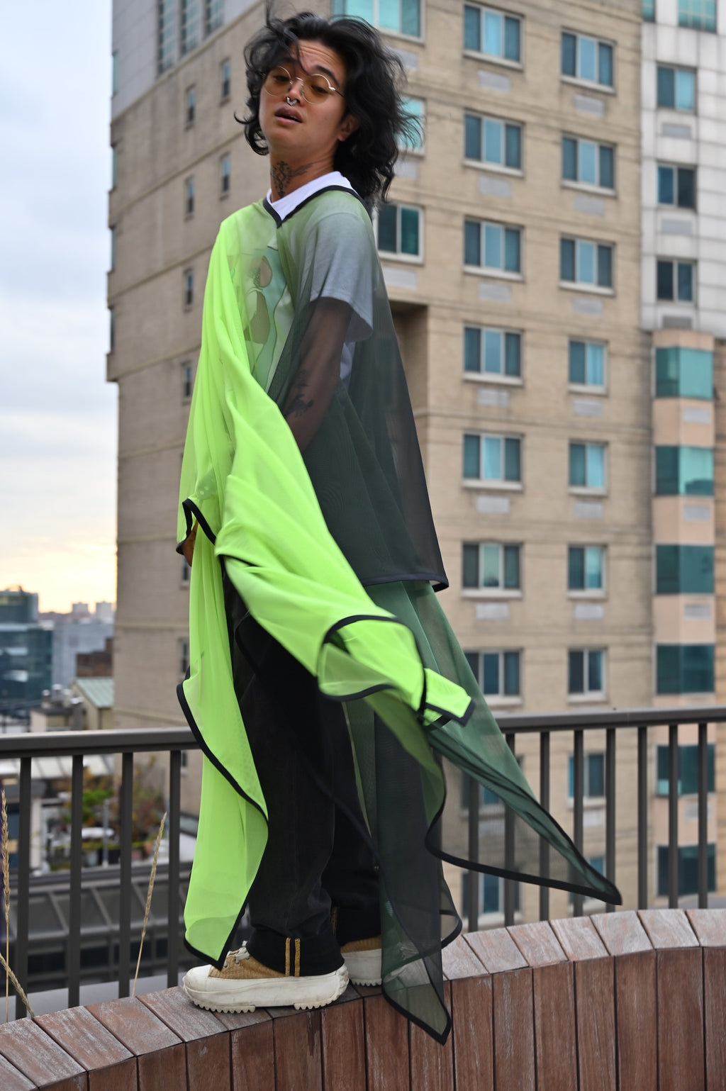 Neon Green Ombre Kaftan