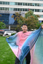 Deep Pink and Blue Ombre