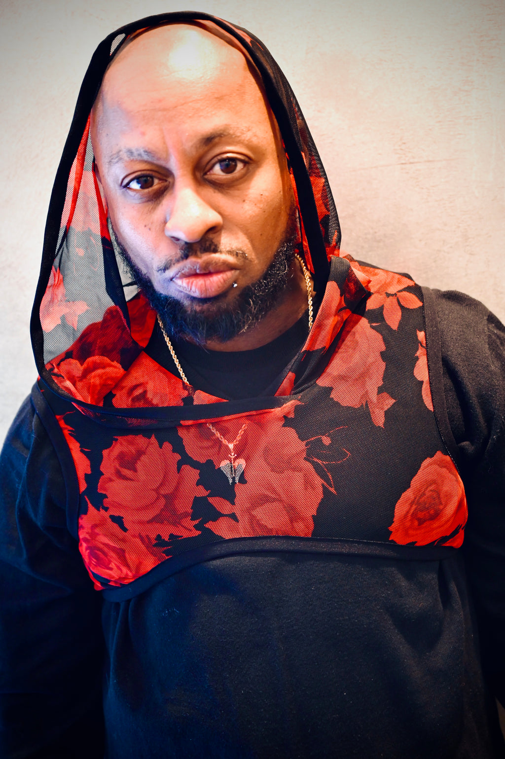 Power Mesh Stretchy Rose Top Unisex Crop Top