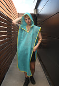 Honeycomb Teal Hooded Tunic