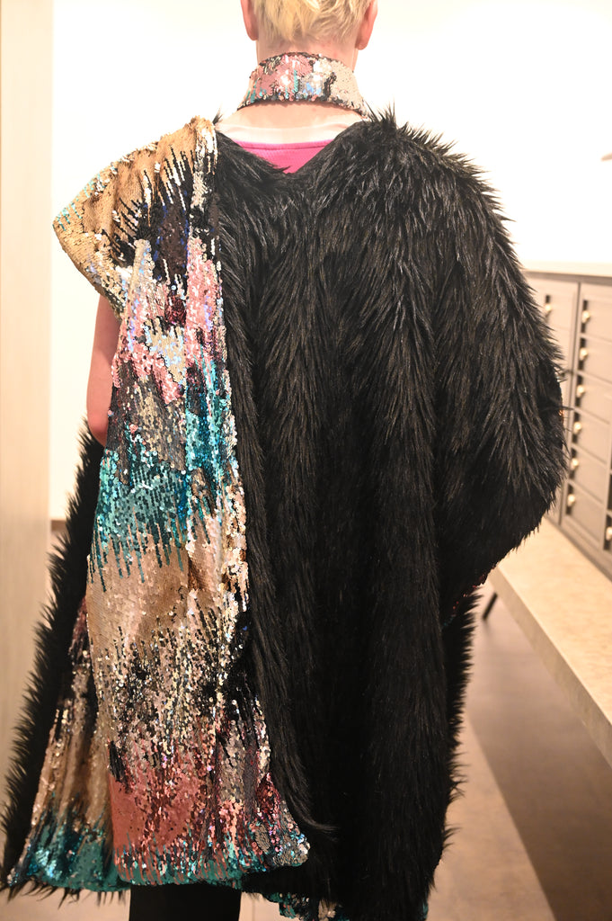 Faux Fur Sequined