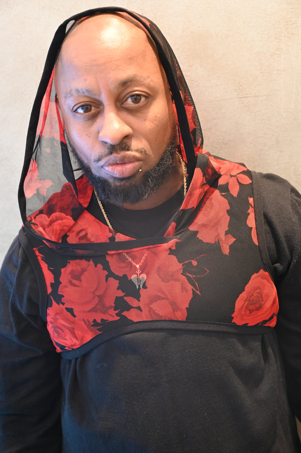 Power Mesh Stretchy Rose Top Unisex Crop Top