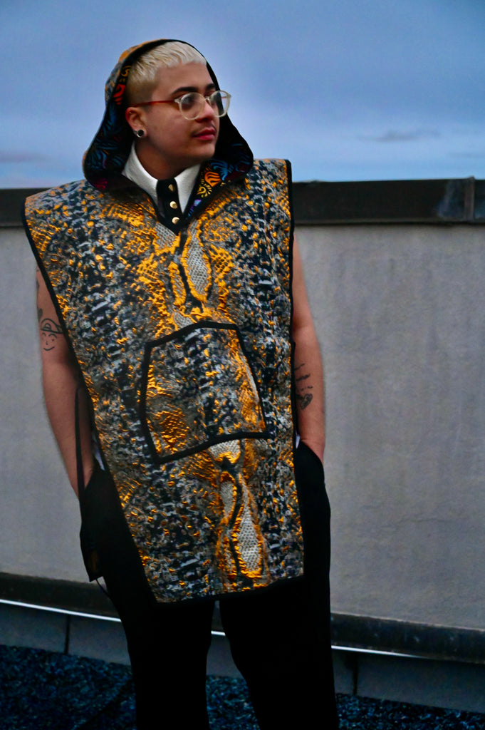 Poncho Snake Brocade