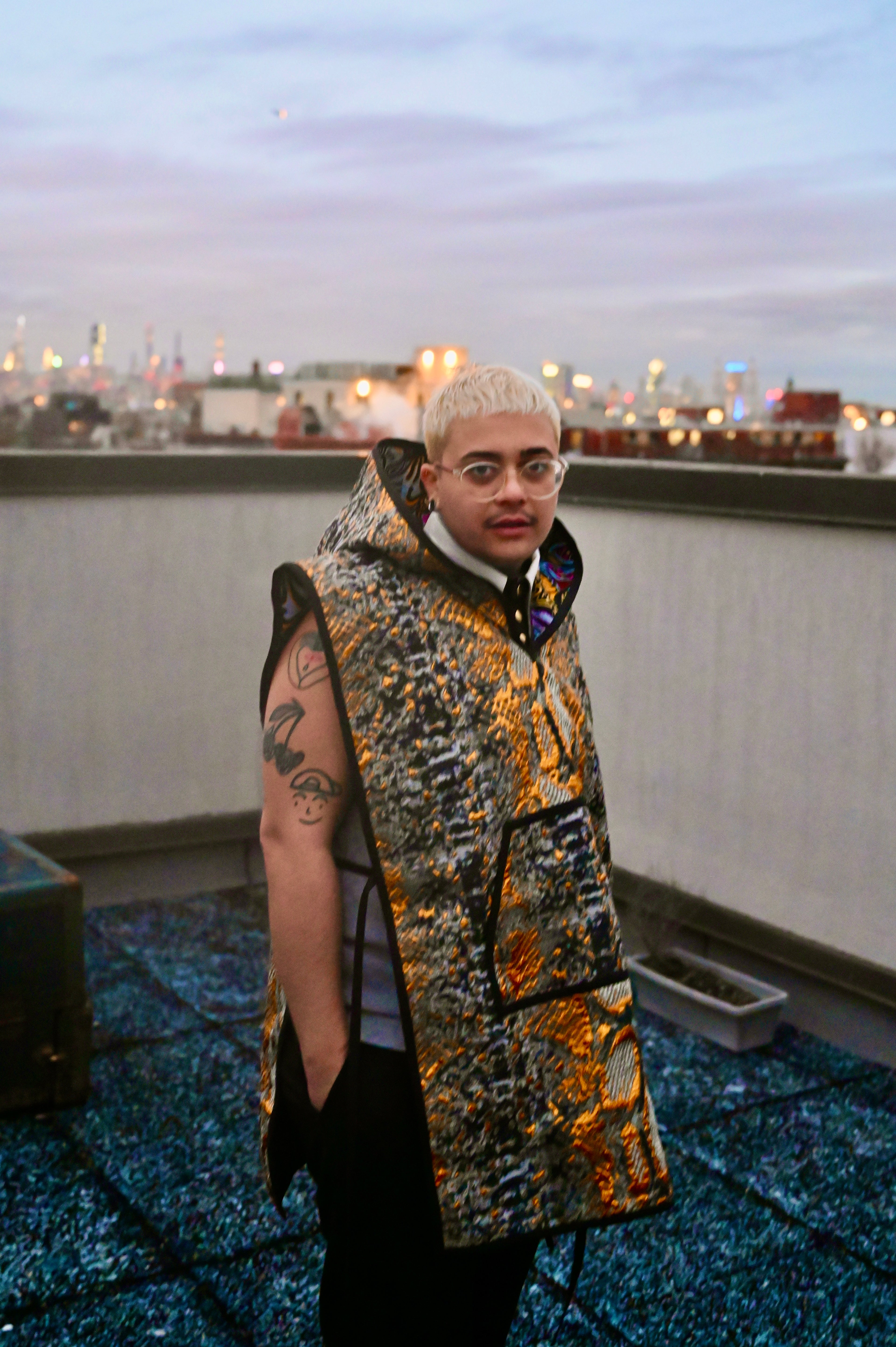 Poncho Snake Brocade