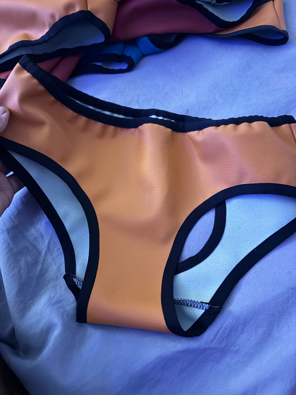 Vegan Leather Swim Briefs