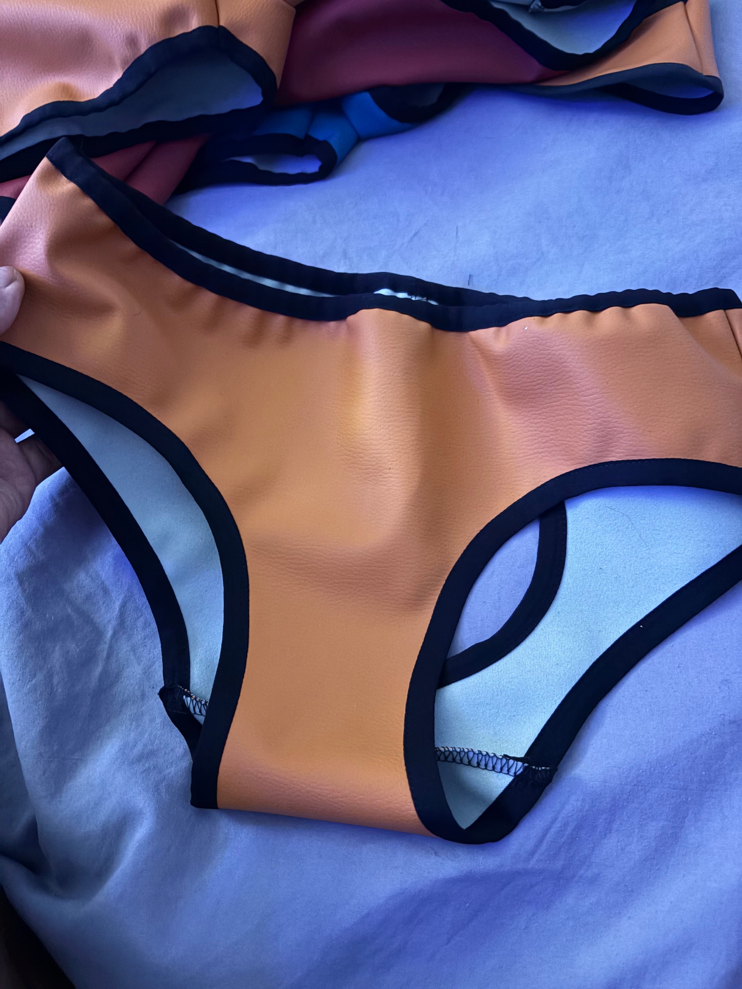 Vegan Leather Swim Briefs