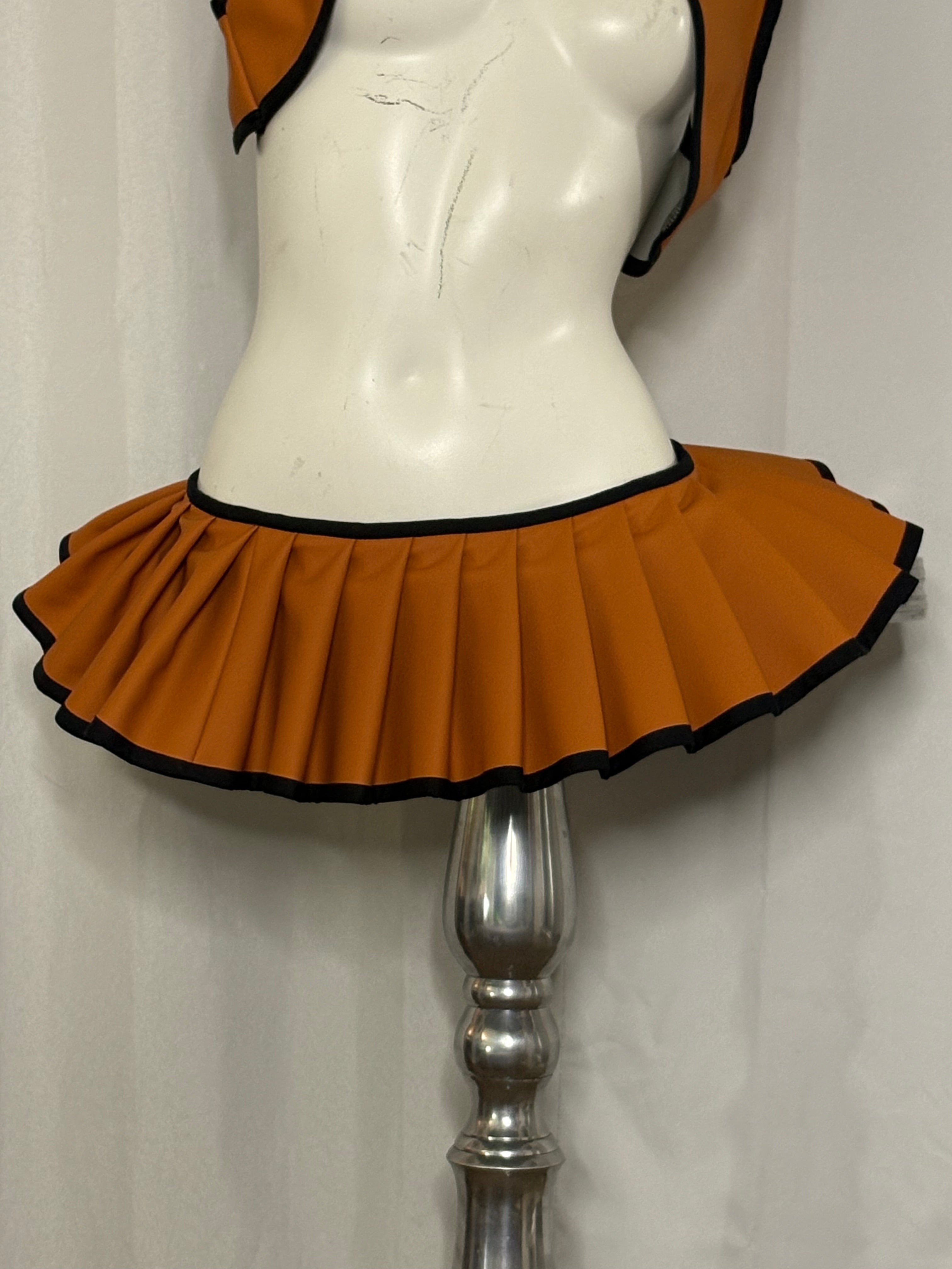 Vegan Leather Mini Skirt Wrap