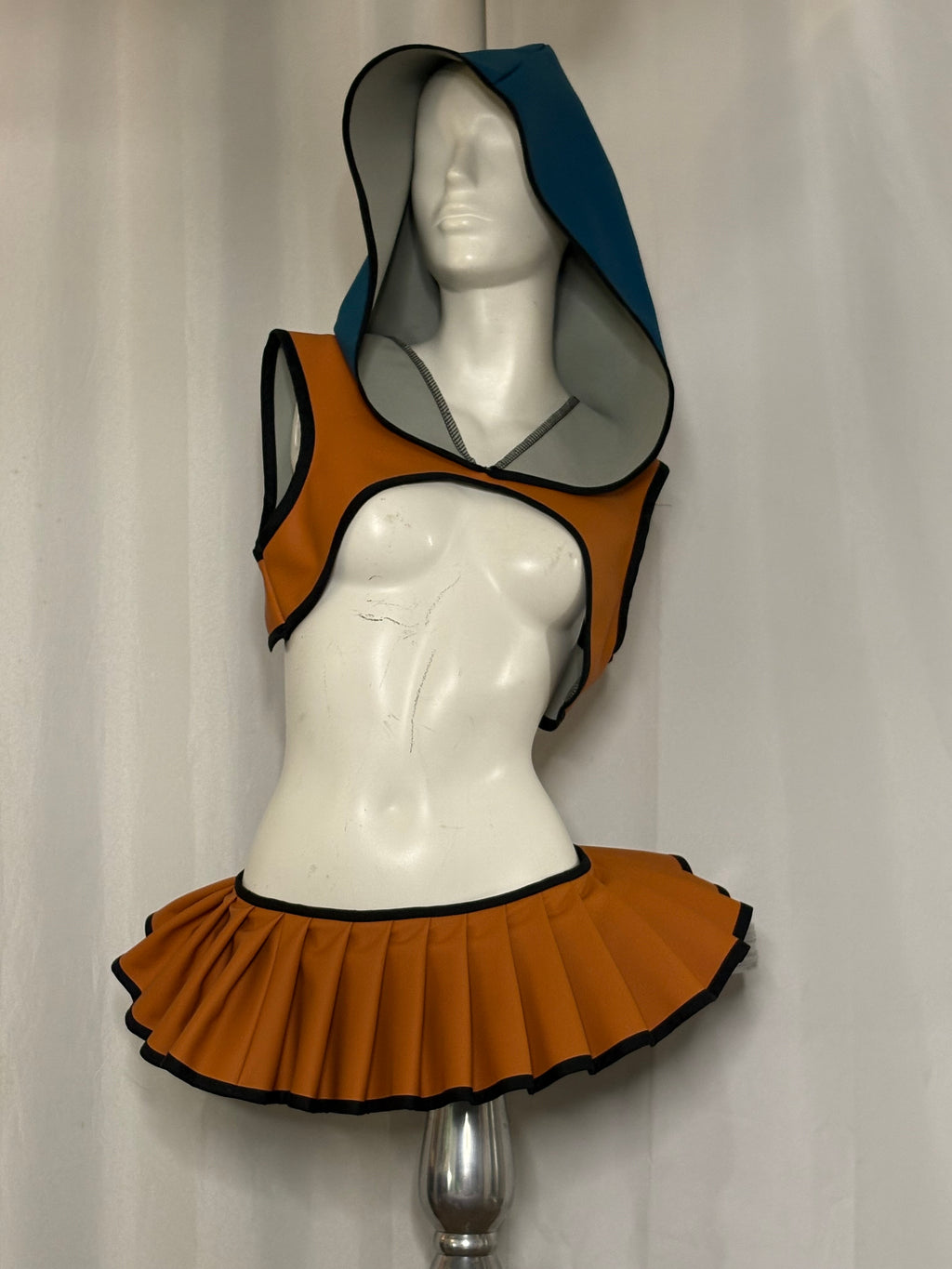 Vegan Leather Mini Skirt Wrap