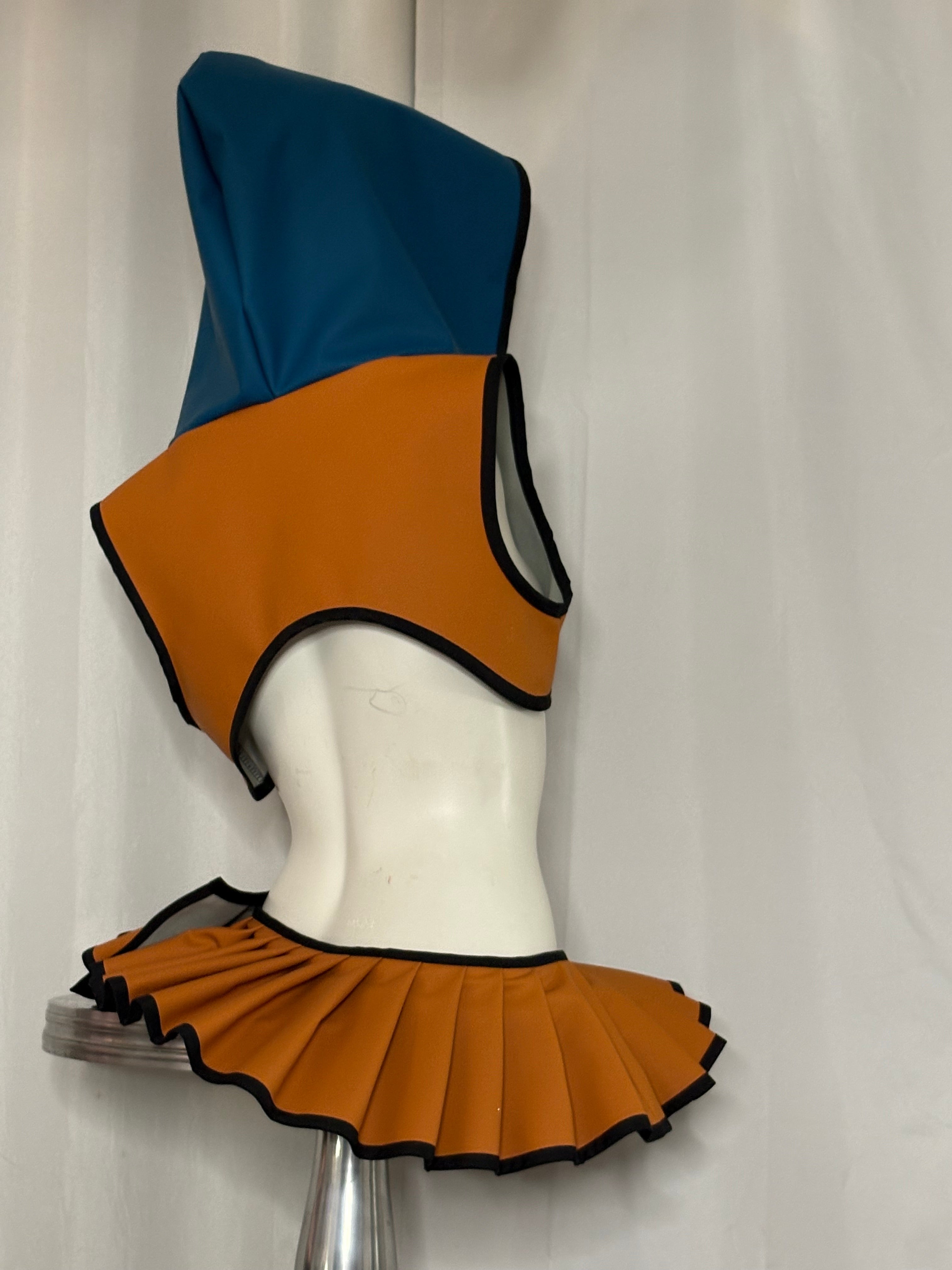 Vegan Leather Mini Skirt Wrap