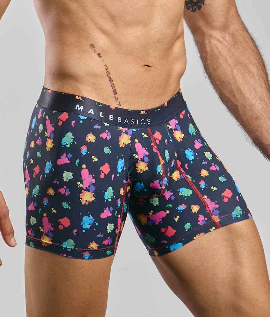 Malebasics Boxer Brief Hipster Black Splash