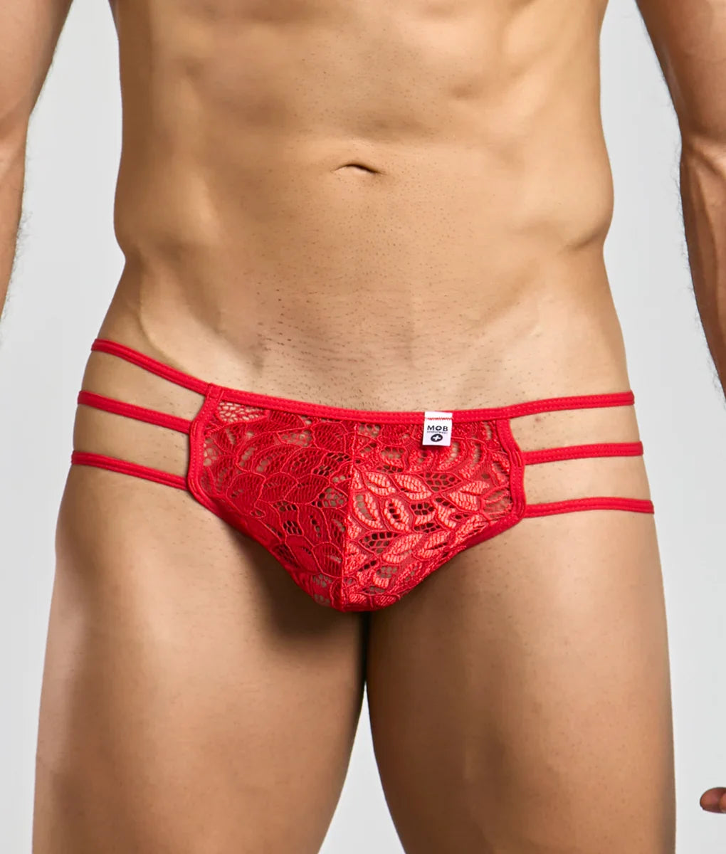 MOB  Lace Pouch Thong