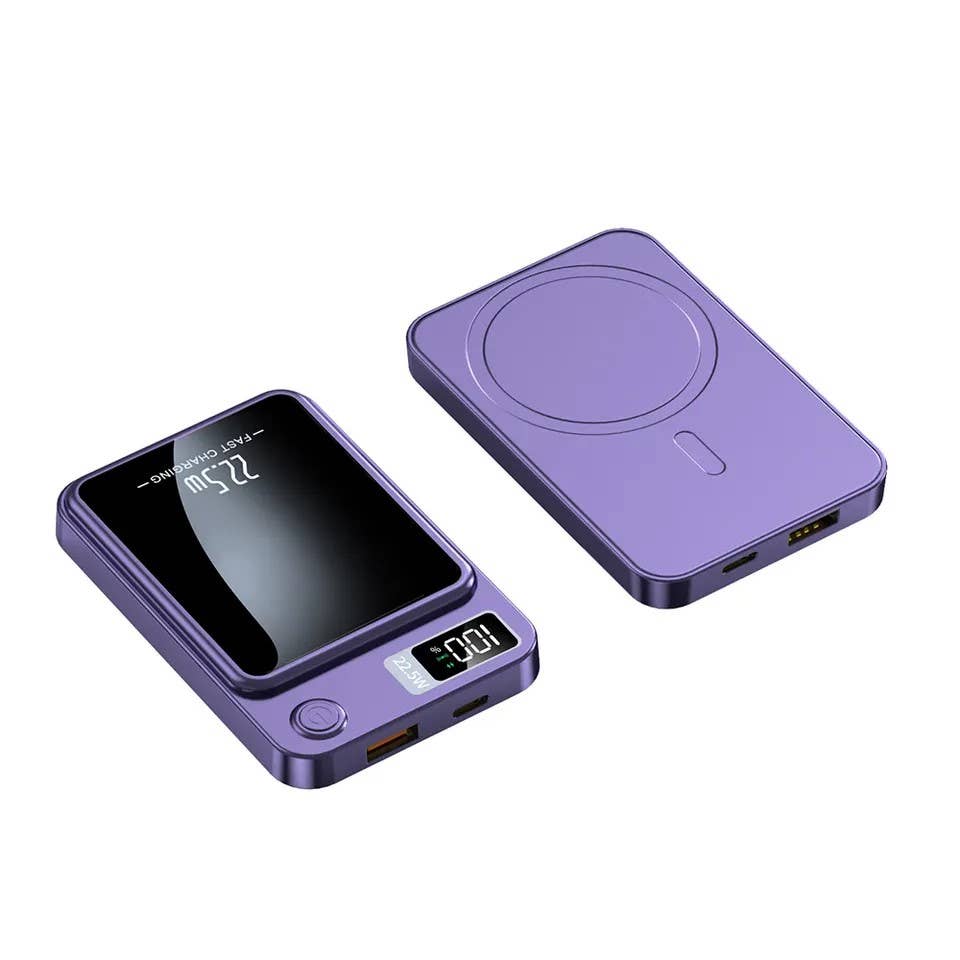 10,000 mAh Wireless Charging Power Bank: Black