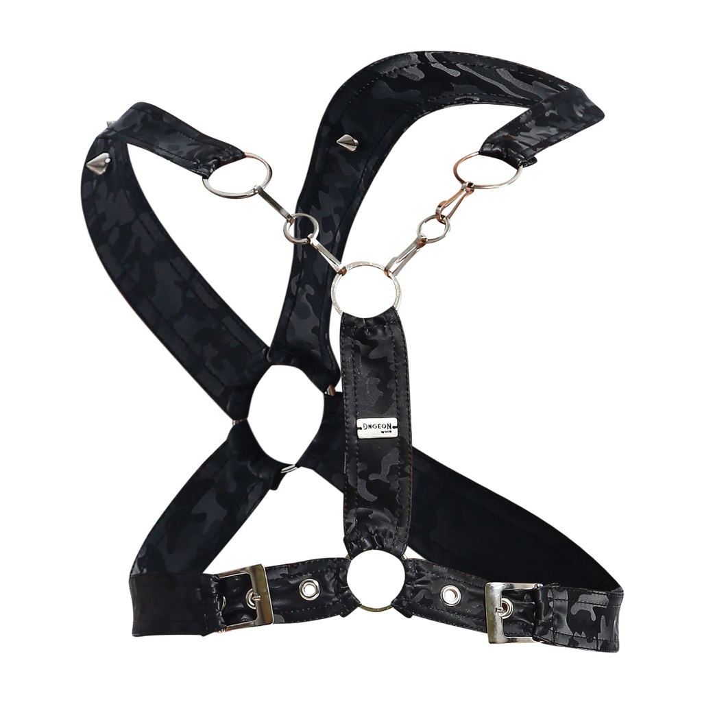 Dngeon Cross Chain Harness: LilaCamo / OS