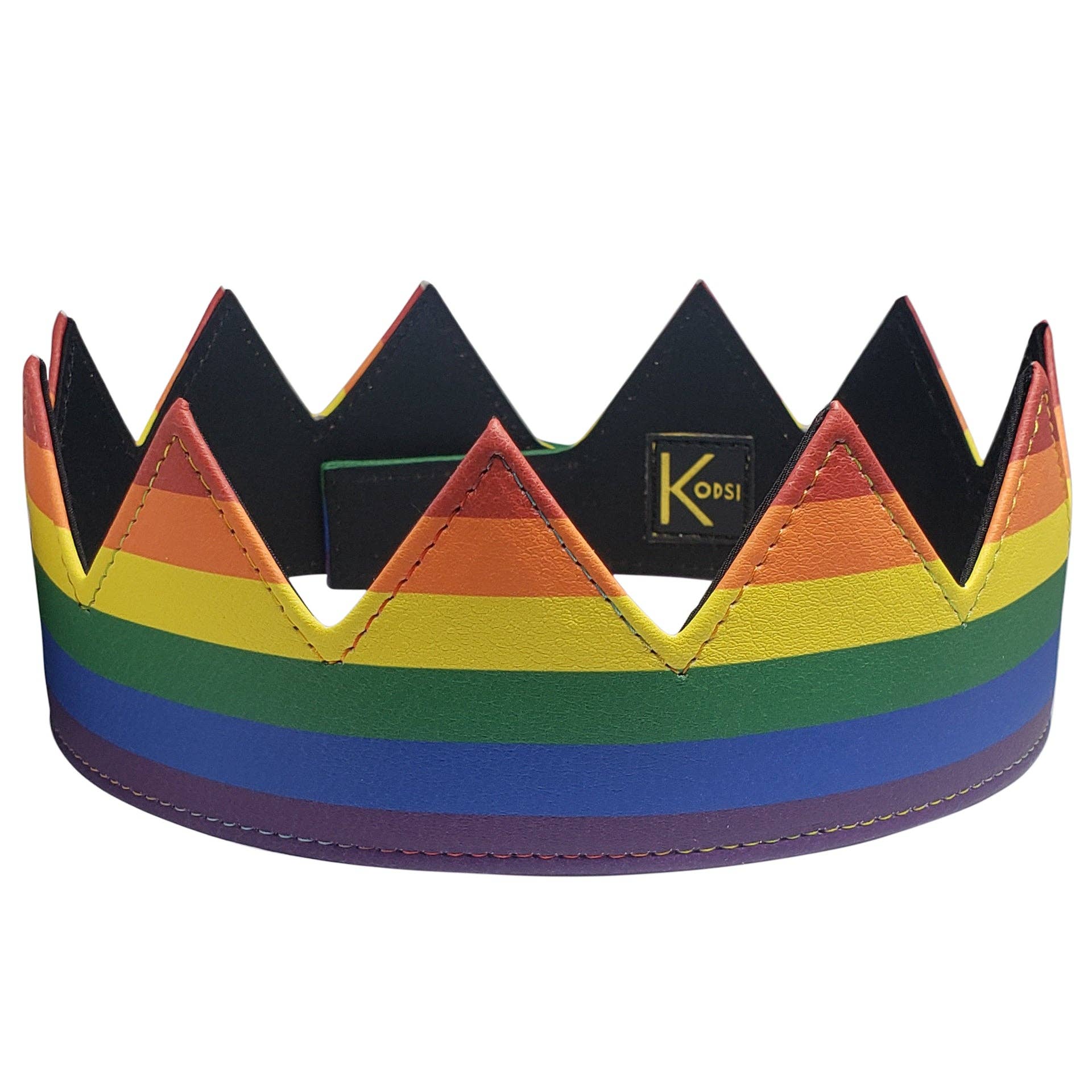 Rainbow Vegan Leather Crown