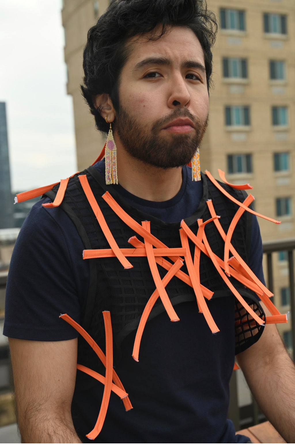 Top corto naranja Avanté