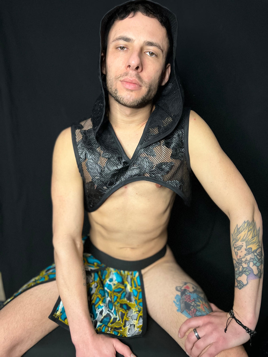 Top de malla Black Rose