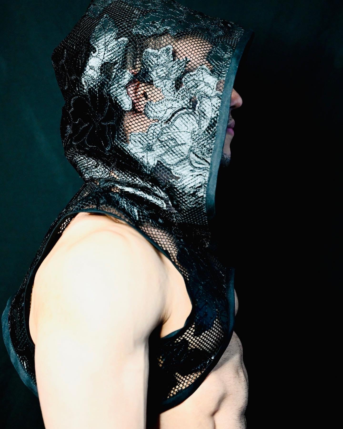 Top de malla Black Rose