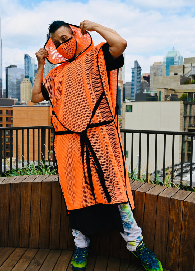 Honeycomb Neon Orange Tunic