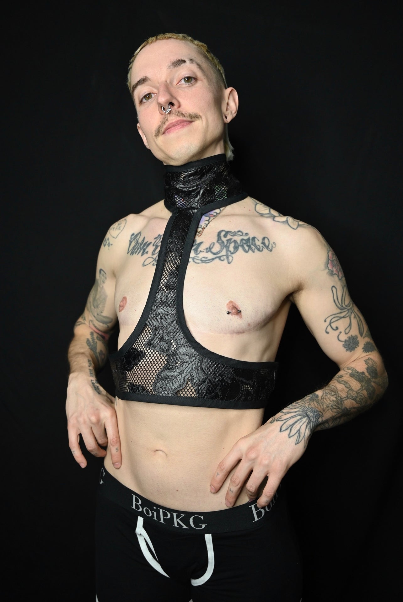 Black Rose Leather and Lace Harness