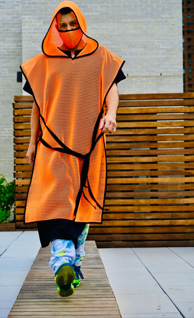 Honeycomb Neon Orange Tunic