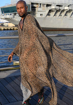 Kaftan mit Leopardenmuster