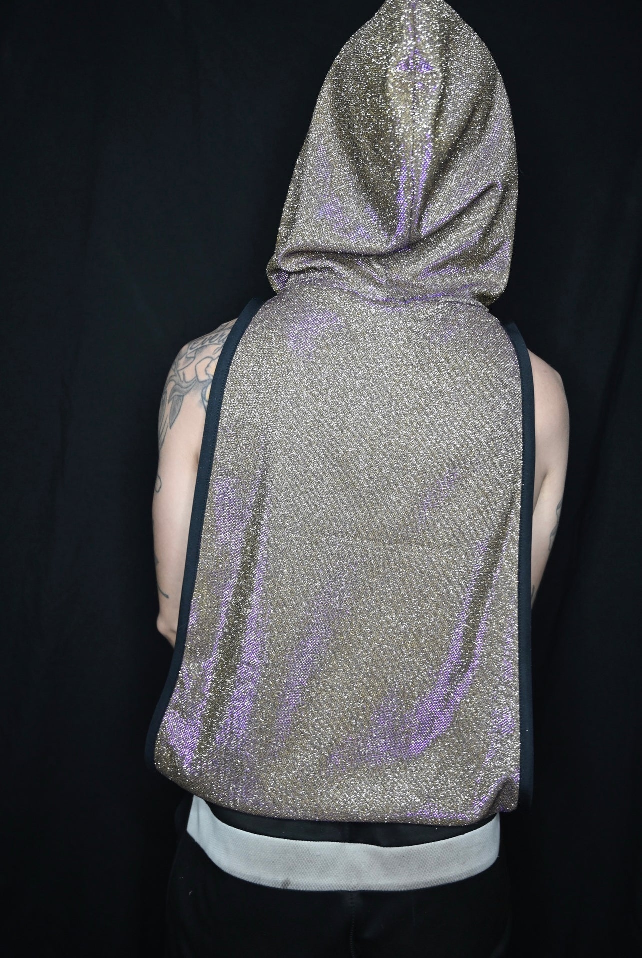 Gold Lila Shiny Muskel T-Shirt