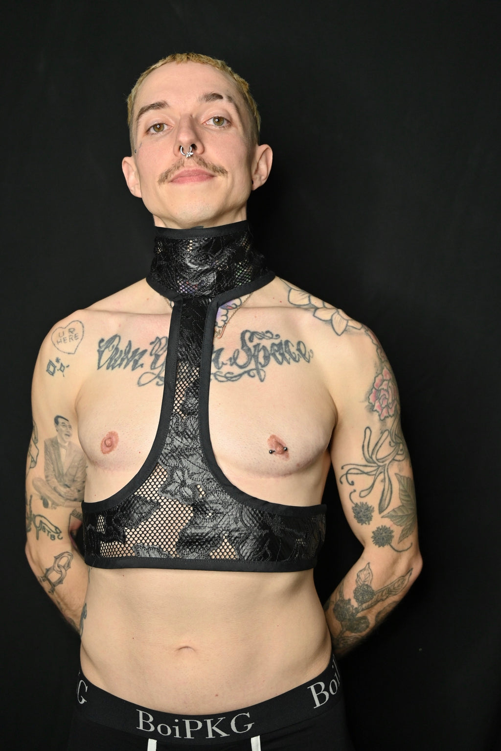 Black Rose Leather and Lace Harness