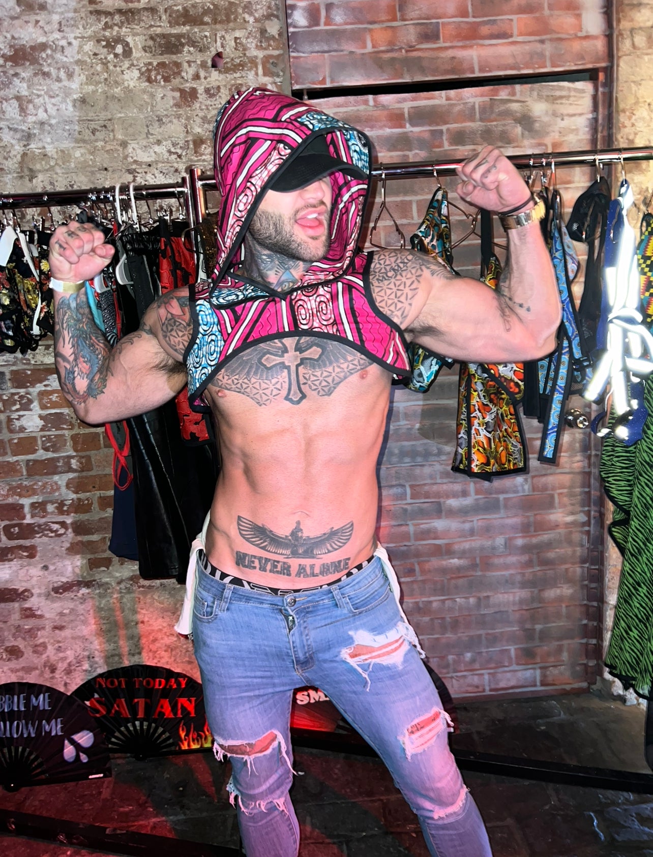 Magenta Crop Top Hoodie