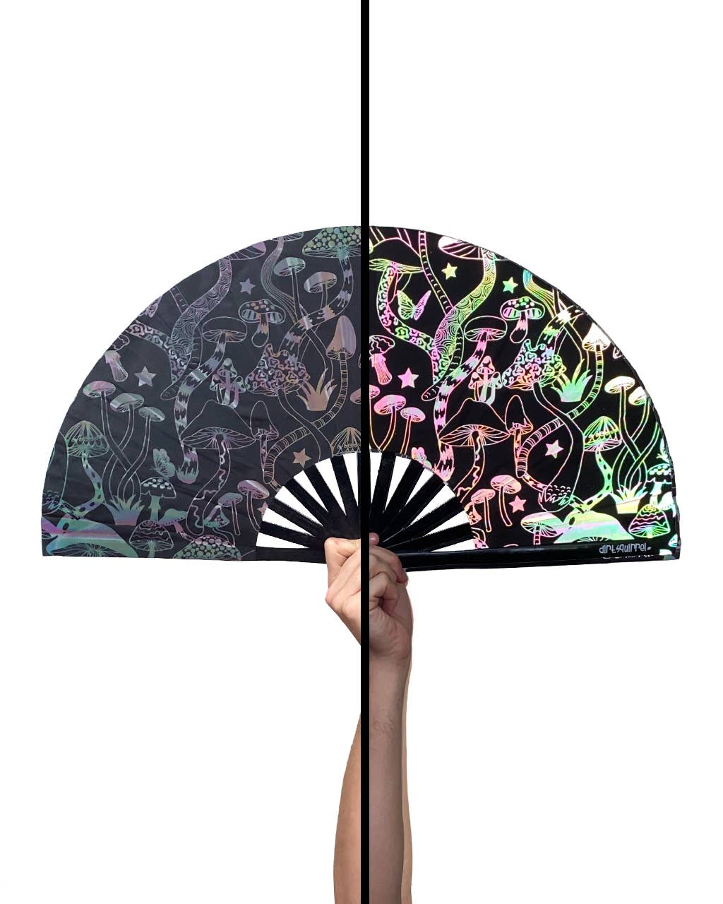 Groovy Shrooms Reflektierender Fächer