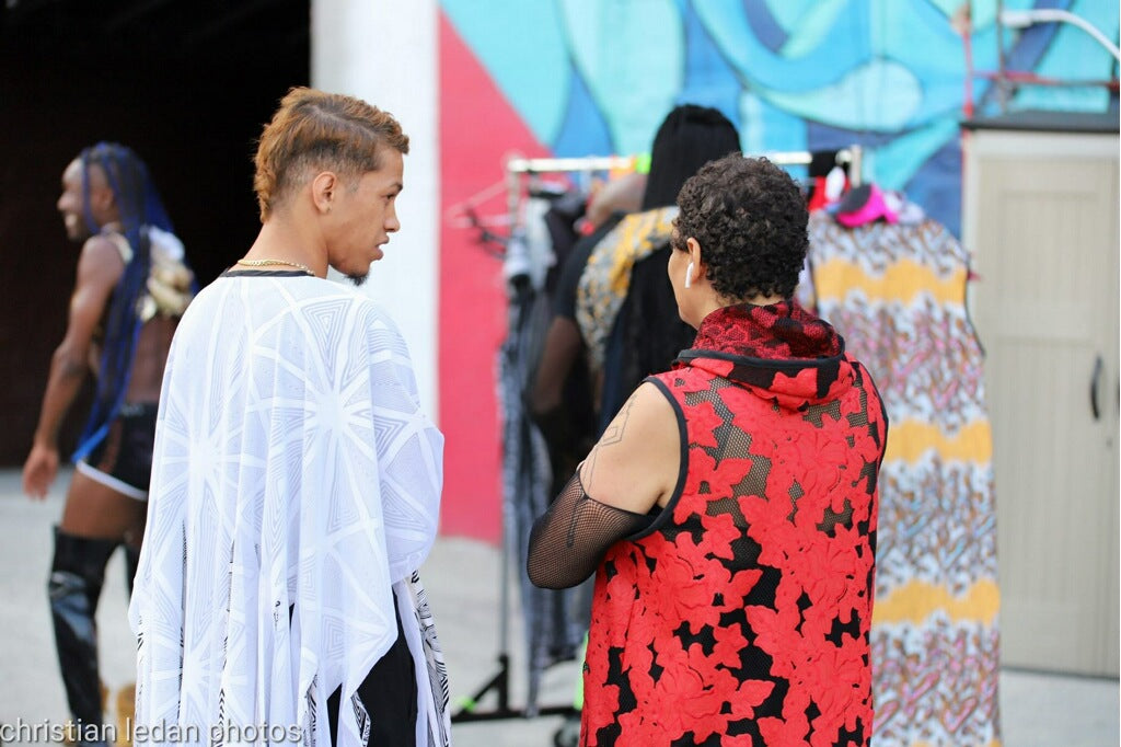 Red Rose Lace Cape w Hood