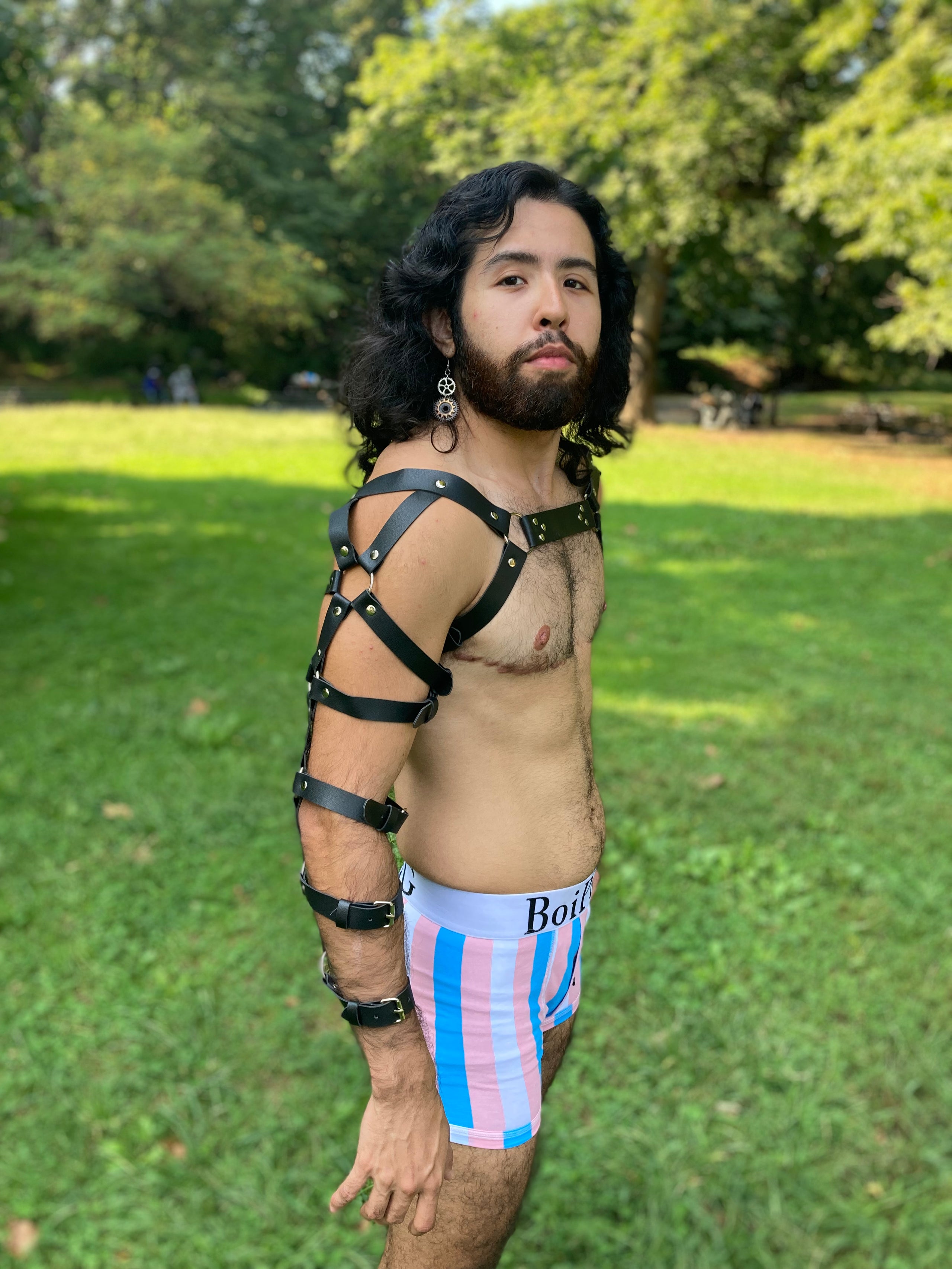 Arnés de cuero vegano para brazos