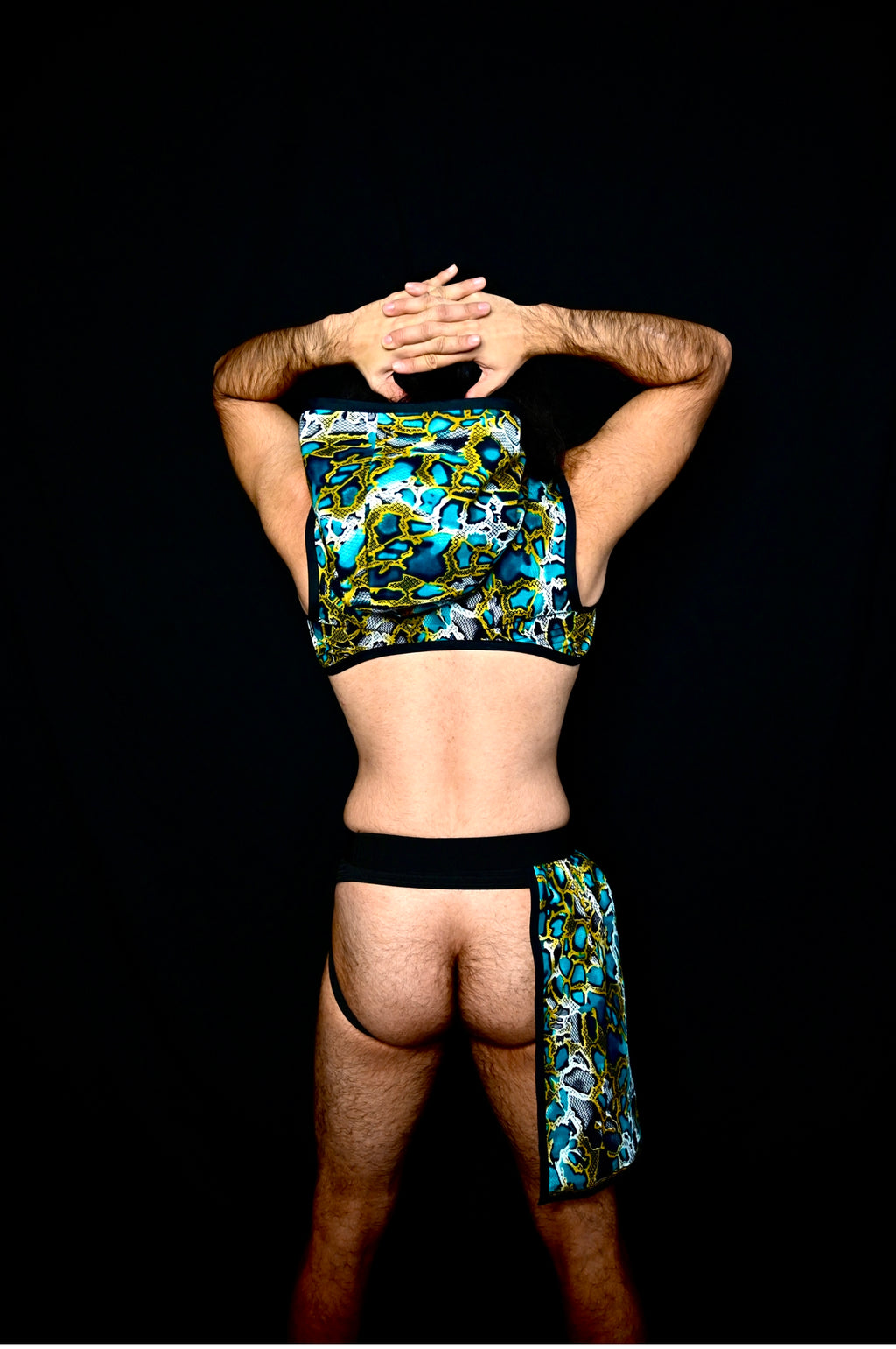 Teal Hooded Crop Top