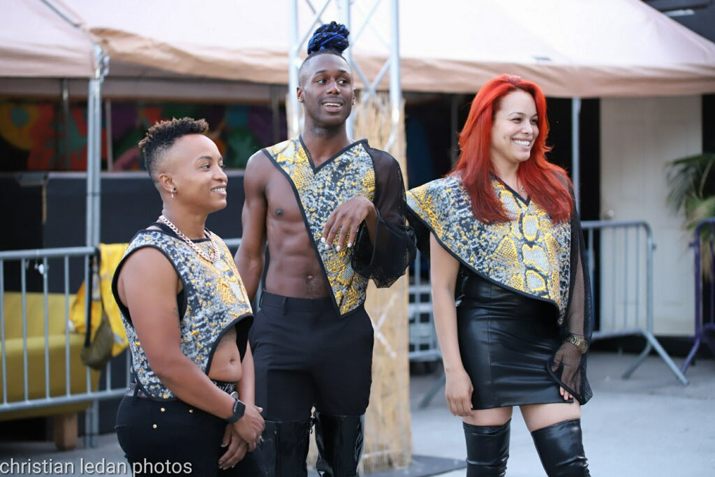 Golden Snake Brocade Tops