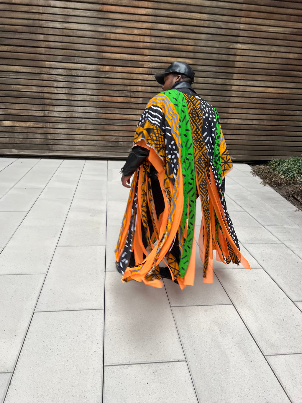 2-lagiger Kaftan mit afrikanischem Print